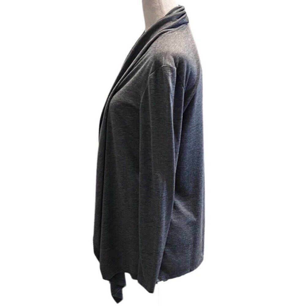 Ann Taylor Oversized Waterfall Open Front Cardigan Sweater Jacket Gray Size XS - Picture 3 of 8